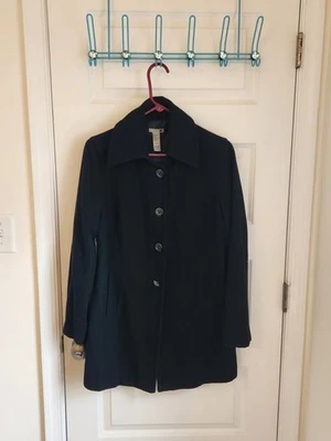 G Star Womens Black Pea Coat Buttons Size M READ #M599 - Image 1 of 4