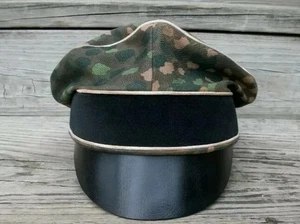 WW2 Cappellino Frantoio Fanteria Elite Tedesco - Dot 44 Mimetico Field Hat Replica WWII - Foto 1 di 8