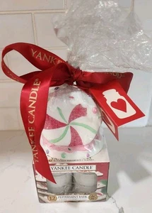 Yankee Candle Peppermint Bark Candy Holder tea light candles-Box of 12 Brand New - Picture 1 of 4