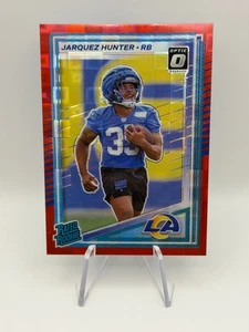 Jarquez Hunter - 2025 Donruss Rated Rookie #352 Red Optic Pandora Prizm Rams RC - Picture 1 of 2