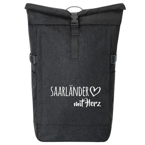 Kurierrucksack Saarländer mit Herz Geschenkidee Saarländer Geschenk Präsent Mitb - Bild 1 von 7