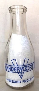 Seltene gebrauchte 1940er-50er VANDERVOORT'S DAIRY FT. WERT ACL QUART MILCHFLASCHE - Bild 1 von 4