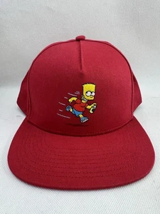 Gorra Vans X Los Simpson Bart Simpson El Barto roja con cierre a presión rara - Imagen 1 de 11