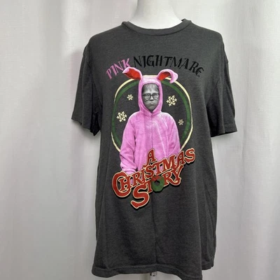 Camiseta gráfica A Christmas Story para mujer grande rosa pesadilla gris Foto 1 de 4