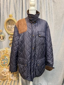 Polo Ralph Lauren Herren XL Navy Stepp Cord Besatz Mantel Jacke Druckknöpfe - Bild 1 von 12