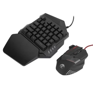 J50 Onehanded Gaming Mouse Keyboard Set Computer Accessory For Win2000 / A - Picture 1 of 24