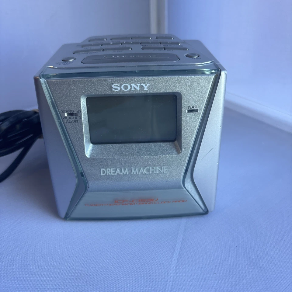 Sony Dream Machine AM/FM/TV/Weather Alert Alarm Clock Radio W/ Snooze ICF-C153V - Image 1 of 4