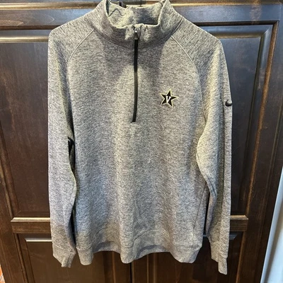 Pullover Nike Dri-Fit Vanderbilt Commodores Gris 1/4 Cremallera Talla Mediana Foto 1 de 4