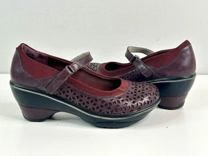 JBU Jambu Alicante Mary Jane Wedge Shoes Leather Sz 9 - Picture 1 of 7