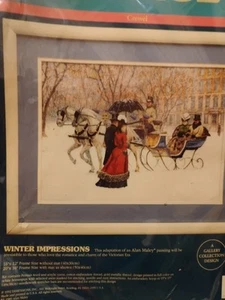 Dimensions Crewel Embroidery Alan Maley #11070 Winter Impressions 1992 Opened - Picture 1 of 3