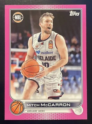 2022-23 Topps NBL Base Pink #8 Mitch McCarron  64/75 Adelaide 36ers - Image 1 of 2
