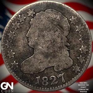 Moneda de diez centavos busto tapado 1827 Y6770 - Imagen 1 de 2