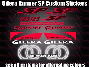 Gilera Runner SP CUSTOM Sticker Decal Set FX FXR 125 172 180 183 RED - Picture 1 of 7