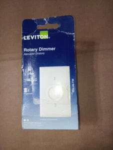 1 Dimmer rotativo Leviton Light mandorla e bianco nuovo scatola aperta RNL06-TW spedizione gratuita - Foto 1 di 3