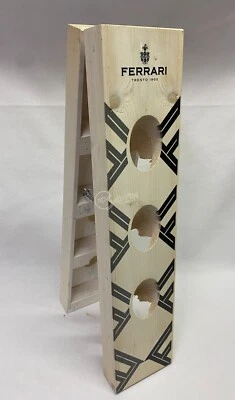 Pupitre in legno Ferrari porta bottiglie di vino da 6 posti 61x13,5x9,5 cm - Immagine 1 di 4