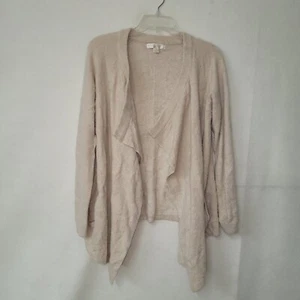 Maglione Barefoot Dreams donna M panna bambù chic leggero drappeggio tasche frontali 433 - Foto 1 di 13
