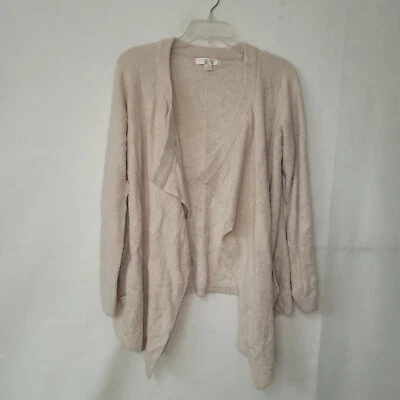 Suéter Barefoot Dreams Mujer M Crema Bambú Chic Lite Cortina Bolsillos Frontales 433 Foto 1 de 4