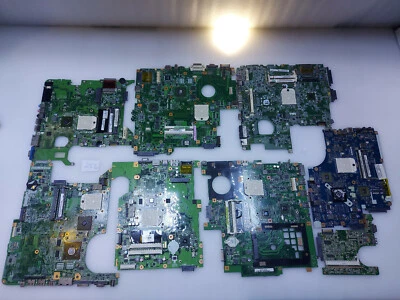 8 Pcs Cpu AMD Socket S1 Laptop Motherboards USB SATA  MLCC Gold Scrap Recovery - Image 1 of 4