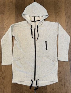 Cop. Copine Vivy Veste Full Zip Hoodie Jacket Women’s Size S Oatmeal Metallic - Picture 1 of 15