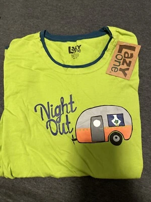 Lazy One Nightshirt Womens Green Short Sleeve Fitted Night Out Size M NWT - Image 1 of 4