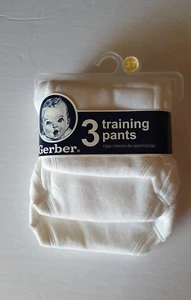 NWT-Gerber 3-PR Training Pants, White (3T) - Picture 1 of 2