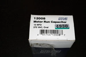 Condensador de funcionamiento del motor Mars 12008 10 MFD, 370 VAC, ovalado nuevo en caja - Imagen 1 de 1
