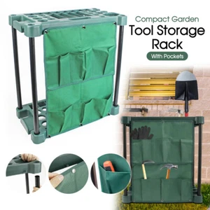 Compact Garden Tool Storage Rack Organiser with Pockets – 58x31x60cm - Picture 1 of 13