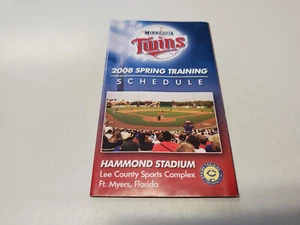 RS20 Minnesota Twins 2008 Frühjahr Training MLB Baseball Taschenplan - Bild 1 von 2