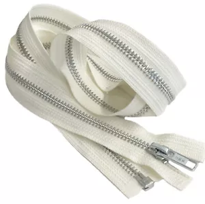 32 Inch YKK #5 Medium Weight Aluminum Metal Jacket Zipper Separating Made in USA - Picture 1 of 43