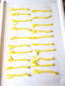 Schellfisch, Stichkopfköder, Kunststoffwurm Set - 5" - Weichplastikwurm - gelb - Bild 1 von 3