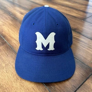 Montreal Royals Roman Pro Fitted Hat 7 1/8 Blue Wool Vintage 70s - Picture 1 of 9