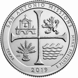 2019 D San Antonio Missions (TX) Historical National Park Quarters ATB Coins - Picture 1 of 3