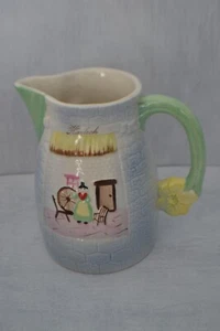VINTAGE RARE Welsh Lady Harlech Ceramic Jug Pitcher medium size - Picture 1 of 4