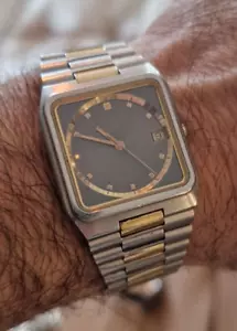 CERTINA DS Q steel gold from 80' QUARTZ SWISS MADE xxx rare !! MEN 30X32MM - Imagen 1 de 8