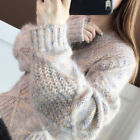 Lady Loose Casual Sweater Knitted Pullover Jumper Top Autumn Winter Fashion Cute