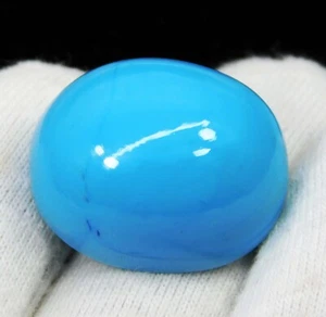 Pietra preziosa naturale 38,95 ct Arizona turchese blu cabochon taglio ovale sfusa - Foto 1 di 7