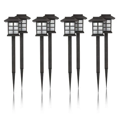 Solar Laterne Schwarz 38 cm 2er - 8er LED Solarlaterne Deko Garten Solarleuchte - Bild 1 von 4