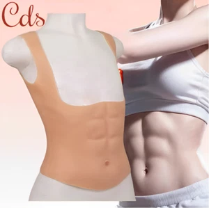 Silicone Women's Muscle Suit Realistic Muscle Suit Sling style Vest For Cosplay - Picture 1 of 17