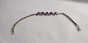 Dark Blue Lapis Lazuli Bracelets 8" extendable to 9" long ((330)) - Picture 1 of 6