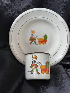 💝 Zauberhaftes antikes Emaille Kindergeschirr .. Shabby  .. Brocante  .. - Bild 1 von 10