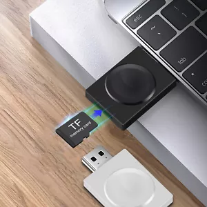 2in1Tragbares Kabelloses Uhrenladegerät Kartenleser Aufladen Für Apple Watch 9 8 - Picture 1 of 25