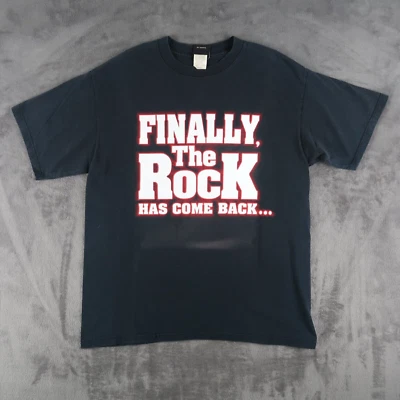 Vintage WWF Finally The Rock Has Come Back To Phoenix T Shirt Size Large L Black - Изображение 1 из 4