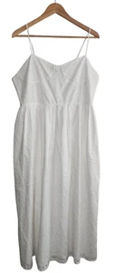 A New Day XL White Eyelet Babydoll Sun Dress Cottagecore Feminine Romantic Boho - Picture 1 of 16