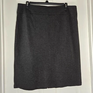 Ashley Stewart Charcoal Gray Pull On Stretch Skirt Plus Size 20 - Picture 1 of 11