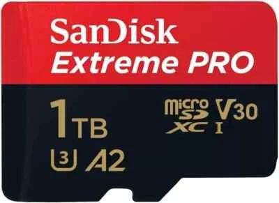 Карта памяти и адаптер SanDisk Extreme Pro 1 ТБ MicroSDXC UHS-I U3 A2 - Изображение 1 из 3