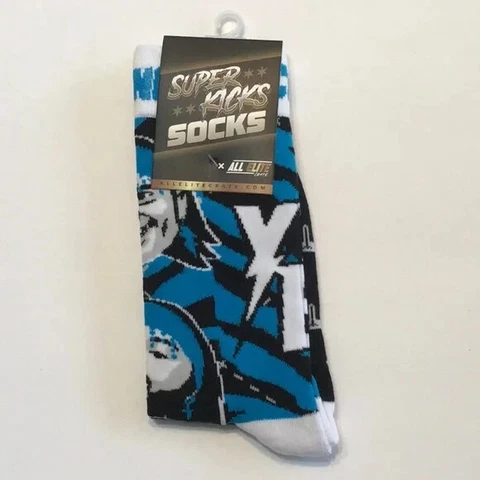 Young Bucks AEW All Elite Crate Super Kicks Socks - One Pair. Matt/Nick Jackson Cover
