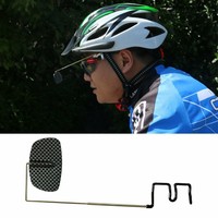NEW Pair Classic Bicycle Mirror Rectangle Style *Chrome Plated* Blue Reflector