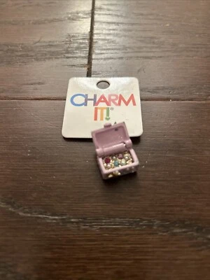 Pulseira Charm It High Intencity Sereia Baú do Tesouro Joia Rosa Meninas - Imagem 1 de 2