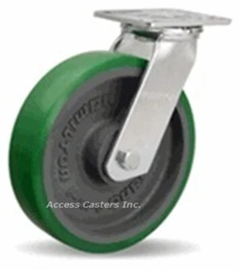 S-528-DB 8" Hamilton Medium Duty Swivel Plate Caster Duralast on Cast Iron Wheel - Picture 1 of 2