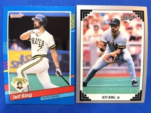 MLB - Jeff King 1991 Donruss & 1991 Leaf Baseball - Pirates - Picture 1 of 2